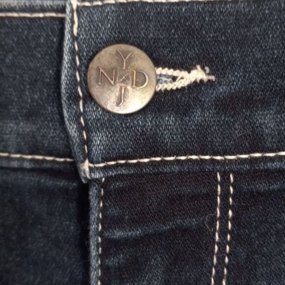 NYDJ Size 8 Jeans Womens Dark Wash Straight Leg USA Lift Tuck Stretch - Picture 3 of 12